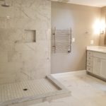 Porcelain Marble Tiled Master Bathroom